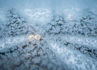 Snowflakes on windshield