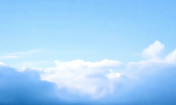 This video features a peaceful sky filled with fluffy white clouds drifting gently across a bright blue backdrop. The tranquil scene evokes feelings of calm, freedom, and inspiration, perfect for rela