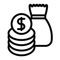 money icon for illustration