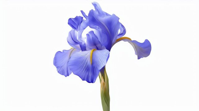 Stunning Close-Up of a Vibrant Blue Iris Flower.