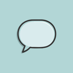 Minimalist speech cloud vector