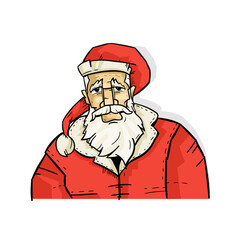 cartoon santa claus - vector illustration