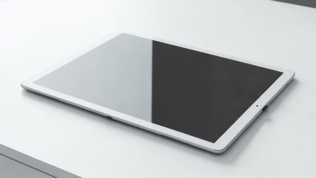 Sleek White Tablet Device Displaying a Modern Design.