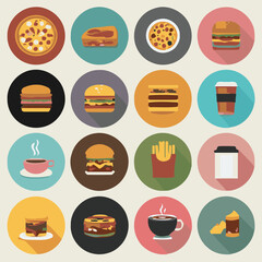 Pepperoni pizza slice vector illustration