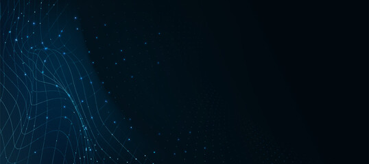 Technology digital data flow background, modern tech banner, corporate business concept, hi-tech abstract background  for presentation business or tech event poster EPS 10