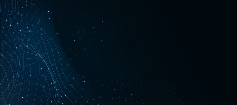 Technology digital data flow background, modern tech banner, corporate business concept, hi-tech abstract background  for presentation business or tech event poster EPS 10