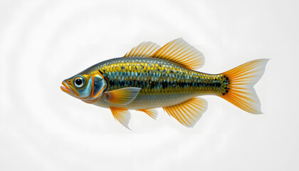 Fototapeta premium Elegant Freshwater Gourami Fish Portrait