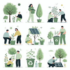 Sustainable forest project vector