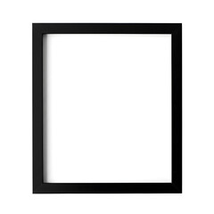 A simple, modern black picture frame with a white background, perfect for displaying artwork or photographs.
