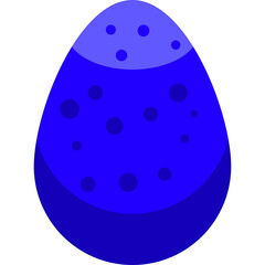 A Simple Blue Easter Egg Decorated With Darker Blue Circles And Speckles Against A Transparent Background A Classic Symbol Of Spring And Celebration
