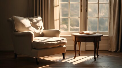 Luxury apartment living room interior with comfortable lounge furniture