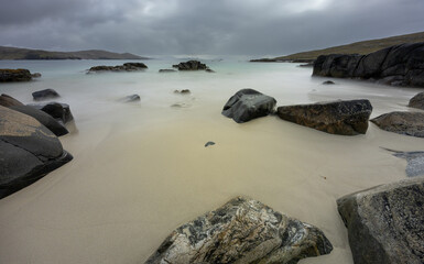 Long Exposure of Hushinish Beach Looking Towards Taransay, Isle of Harris, Scotland, Isle of Harris, Scotland