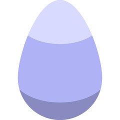 Abstract Easter Egg Icon with Lavender and Light Purple Gradient Layers on a Transparent Background