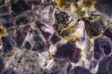 Macro clinohore crystals with iridescent sheen from Biser deposit, Perm Krai- rare mineral beauty for collectors and geologists. 3.7X magnification