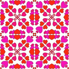 Pink floral seamless pattern for spring and summer decoration