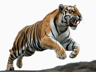 Obraz premium bengal tiger isolated on white background