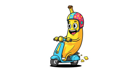 banana motor cartoon character