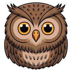 Owl avatar vector illustration isolated cute design perfect for cartoon logo animal mascot social media or character themed creative artwork concept