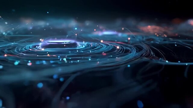 Medium shot of dynamic AI algorithm visualizations showcasing pattern recognition processes for enhanced cyber defense strategies