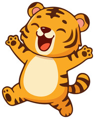 Happy Tiger Sticker