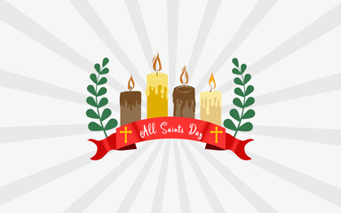 All Saints Day Vector Illustration, All Saints Day stock image, All Saints Day greetings © Funtastech