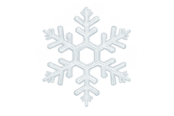 Ice crystal snowflake with transparent background