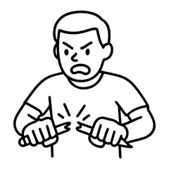 outline icon breaks pencil vector on a white background
Vector icon on a white background