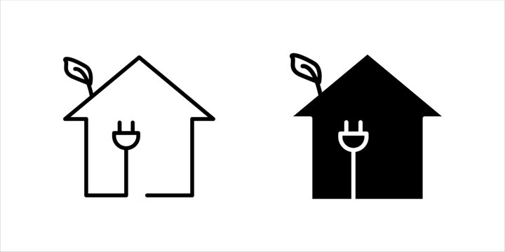line icons of energy efficiency and saving. Outline symbol collection. Editable vector stroke. 256x256 Pixel Perfect scalable	
