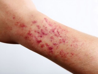 Naklejka premium Skin condition affecting the wrist area.