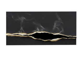 Abstract Black Paper with a Torn Edge and Light Smoked Texture