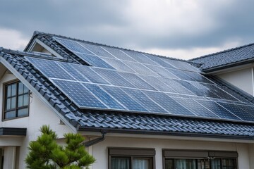 Clean sustainability concept with sharp lines and neutral facade.