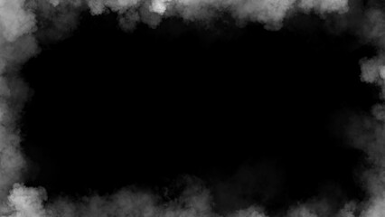 Smoke frame white flame . Border fog mist texture effect for film , text or space