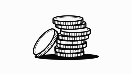Stack of metallic coins, symbolizing wealth and financial growth