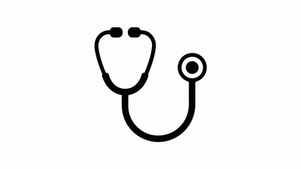 Simple stethoscope icon representing healthcare and medical care