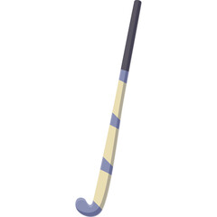 Cartoon Style Hockey Stick Equipment For Ice Hockey Game On Transparent Background