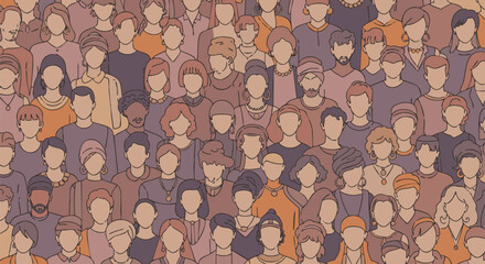 Diverse crowd illustration