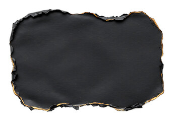 Textured black paper with scorched edges, ideal for creative designs