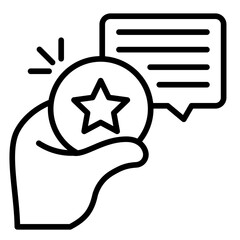 Star Feedback  Icon Element For Design	