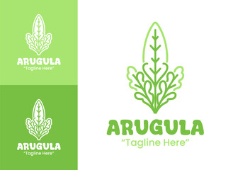 Premium Arugula Logo Modern Organic Symbol