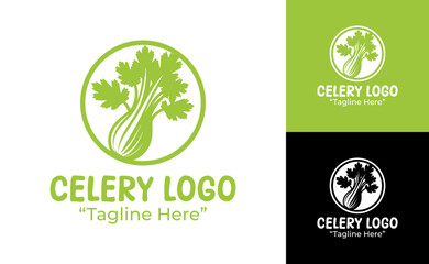 Premium Celery Emblem for Healthy Product Branding