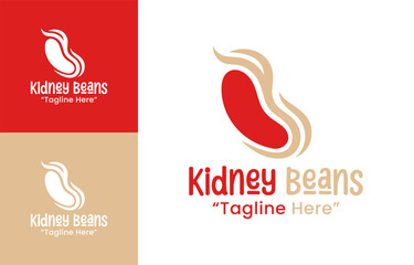 Minimalist Kidney Beans Logo for Vegan Product Branding
