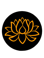 black and white lotus flower