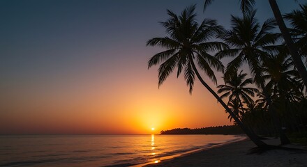 Obraz premium Tropical beach sunset