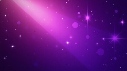 Violet Sparkle Background with Spotlight and Stars