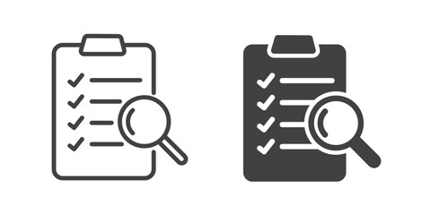 Fototapeta premium Searching Icon. Line and glyph solid icon