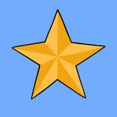 gold star on white background