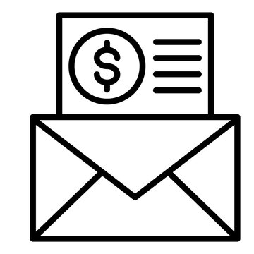 Payment Mail  Icon Element For Design
