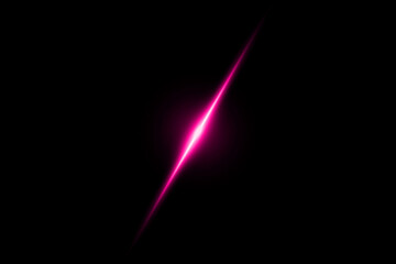 Abstract Pink Light Beam | Shiny Glow Streak on Dark Background