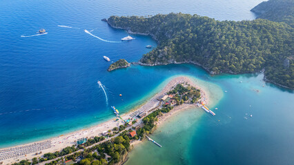 Aerial view of Blue Lagoon, Oludeniz, Mugla