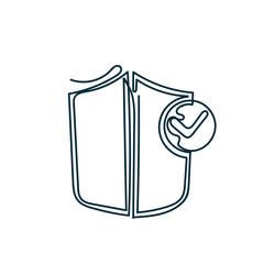 continuous line drawing shield icon doodle